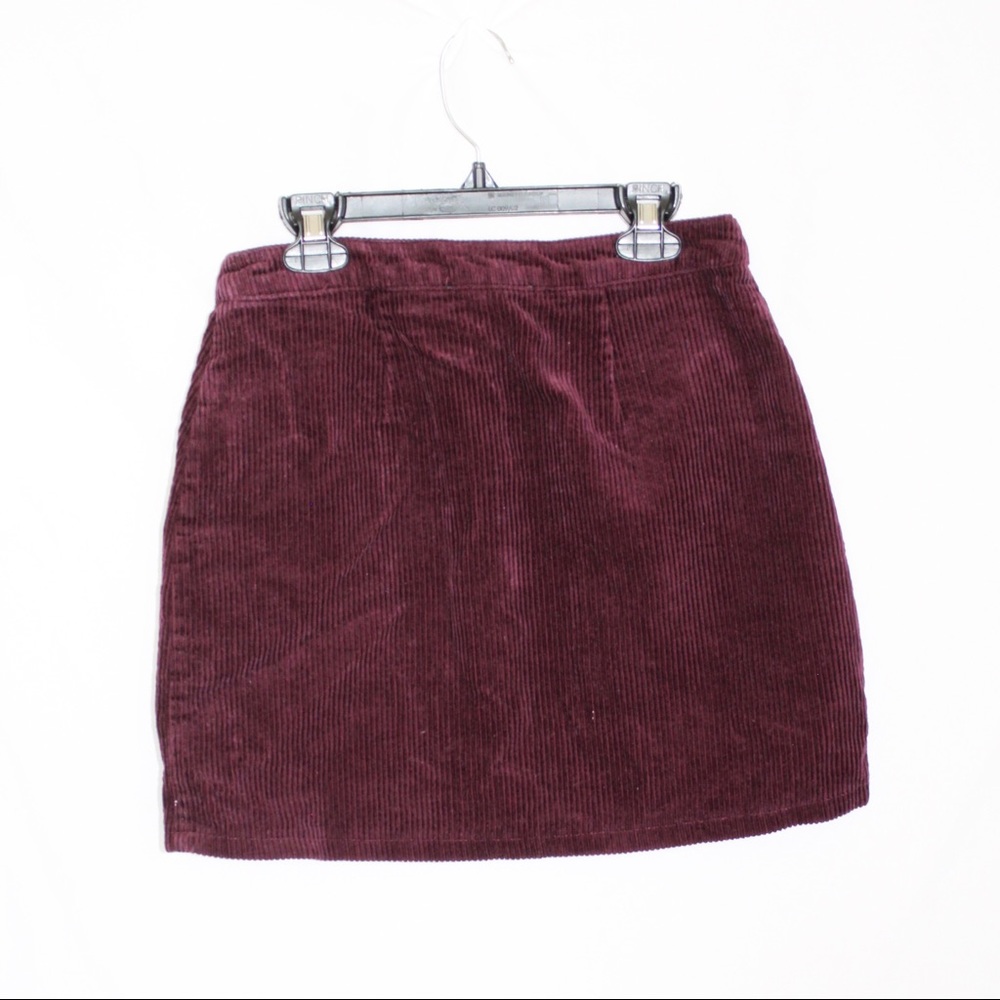 CORDUROY BUTTON DOWN SKIRT WITH POCKETS SIZE SMALL - Picture 2 of 8
